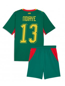 Otroški Nogometna dresi replika Senegal Iliman Ndiaye #13 Gostujoči SP 2026 Kratek rokav (+ hlače)